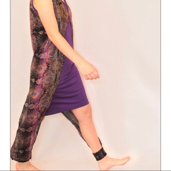 Purple Bohemian two piece set xxs-1x pajama robe - Picture 4 of 8
